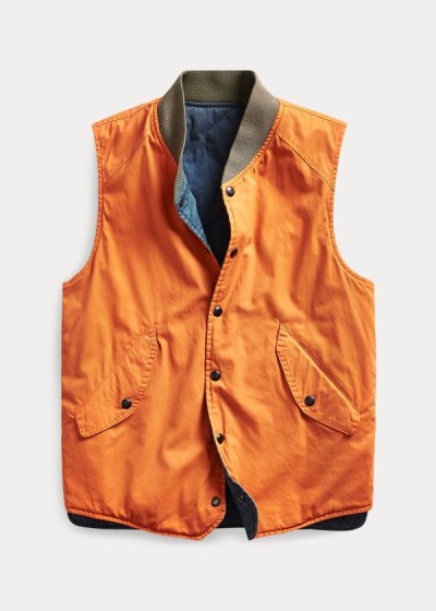 Men's Ralph Lauren Reversible Cotton Twill Vests | 647209EWI